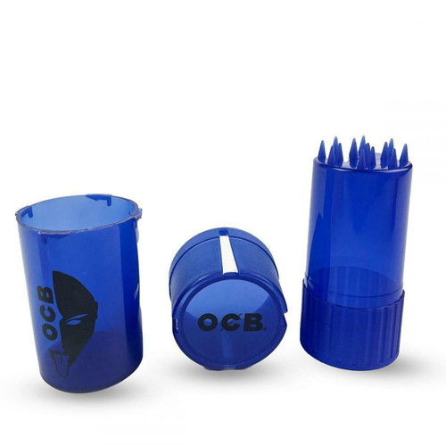 OCB plastic grinder 40mm 2 in 1 blue new