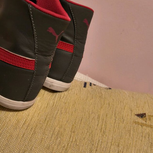 Puma athletic boots used, size 38, black and pink