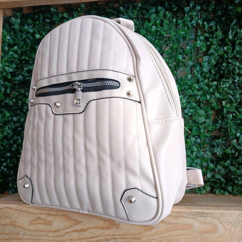 Backpack beige/white new Famous Shoes