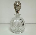 Vintage crystal perfume bottle, Victorian Baroque style