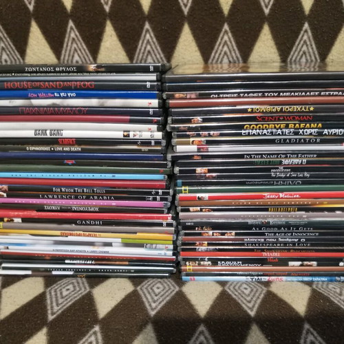 Collection of 64 used DVD movies, classic and award-winning