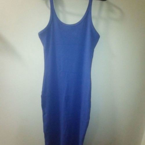 Rib dress blue new, size M, maxi