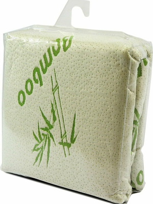 Sidirela Waterproof Bamboo Mattress Protector with Skirt, Green, 160x200+30cm