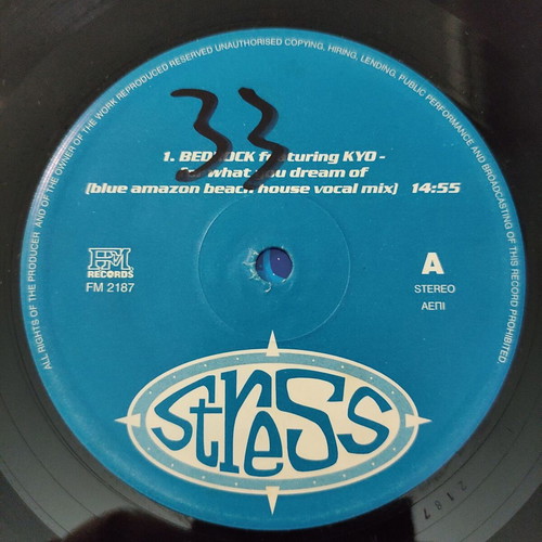 Bedrock ft KYO For What You Dream Of vinyl used, UK 1993 pressing