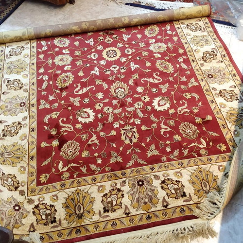 Χαλί viscose καινούργιο μπορντό 165x237 εκ. τεσσάρων εποχών