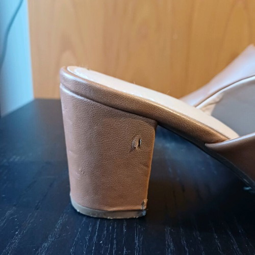 Voi & Noi women's mules used, camel, size 38
