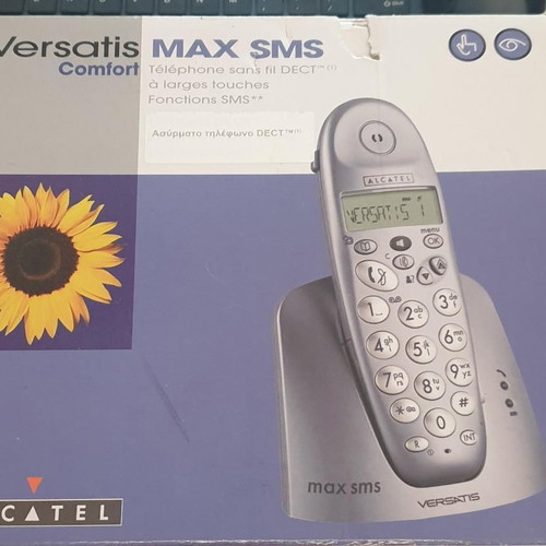 Versatis Max SMS cordless home phone new, grey