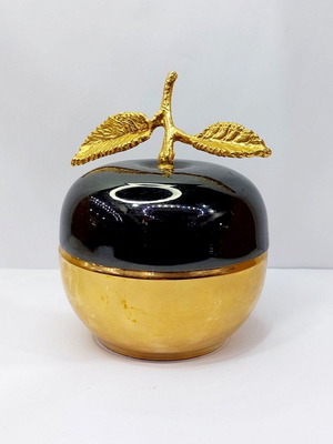 Metal apple bowl used