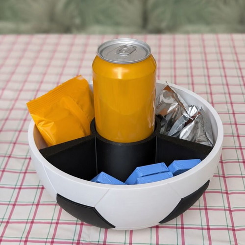 Football Snack & Drink Bowl 3D printed, made to order