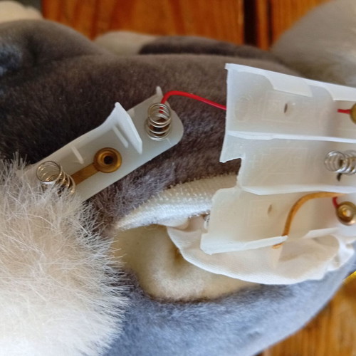 Plush rabbit used with broken mechanism