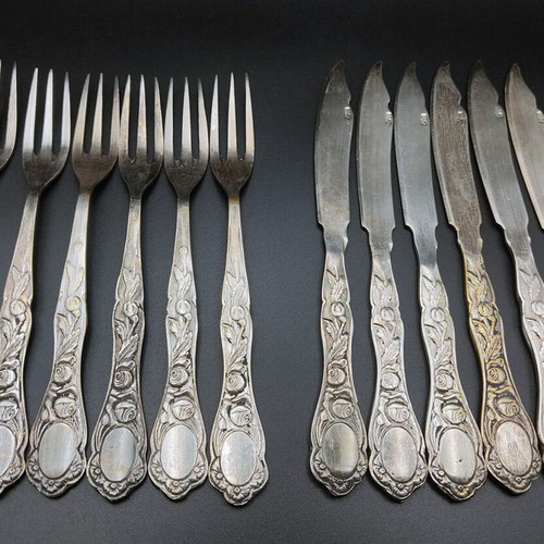 Zulovic Vintage 60s Forks and Knives set used, 12 pieces