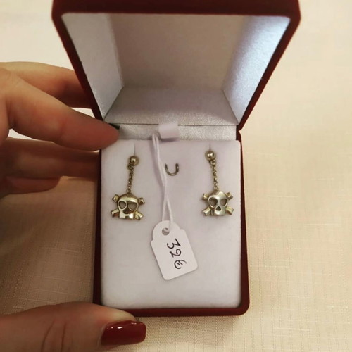 Jools silver 925 gold-plated pirate earrings new