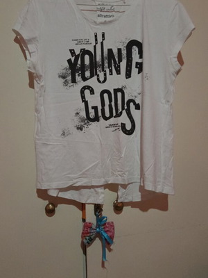 Attrattivo summer t-shirt like new, size L, white with back tear