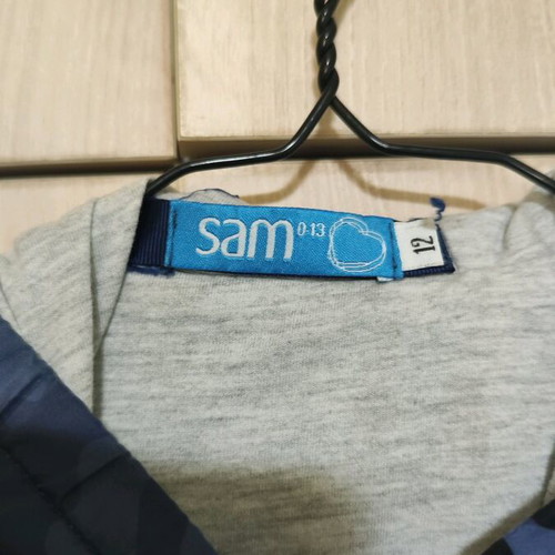 Sam 0-13 children's windbreaker jacket like new, blue camouflage, age 12, 152 cm