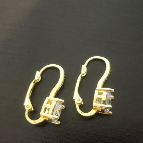 Earrings set like new, 2 pairs gold color with stones