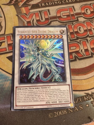 Stardust Sifr Divine Dragon Yu-Gi-Oh card used, 1st edition, ultra rare