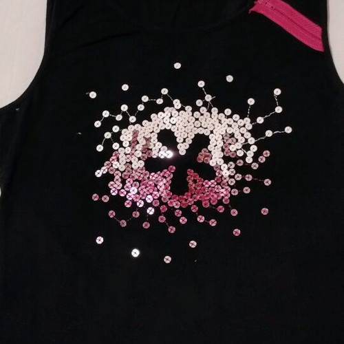 Viscose blouse with sequins used, size M