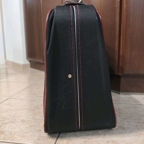 Vintage suitcase used, 1980-1990 decade, black