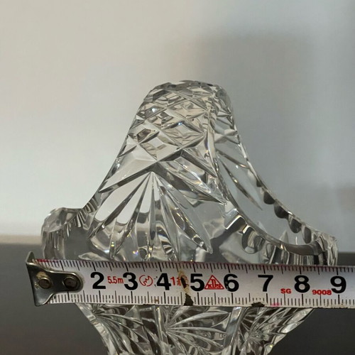 Crystal baskets collection like new, handmade cut crystal set of 4