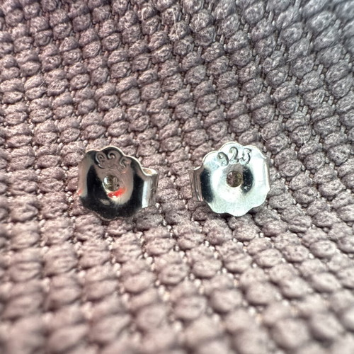 925 Sterling Silver Natural Abalone Shell Stud Earrings like new