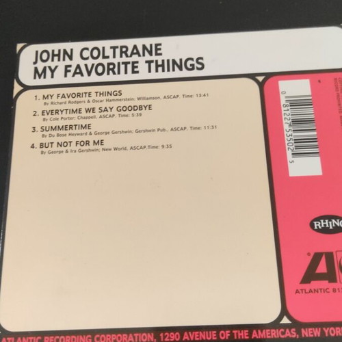 John Coltrane My Favorite Things CD like new, jazz