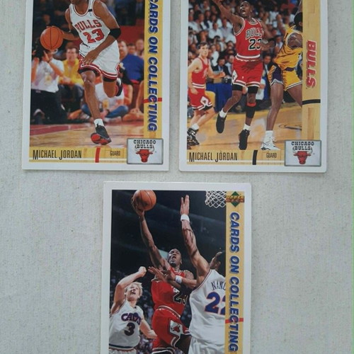 Michael Jordan Upper Deck 1992 cards used, set of 3