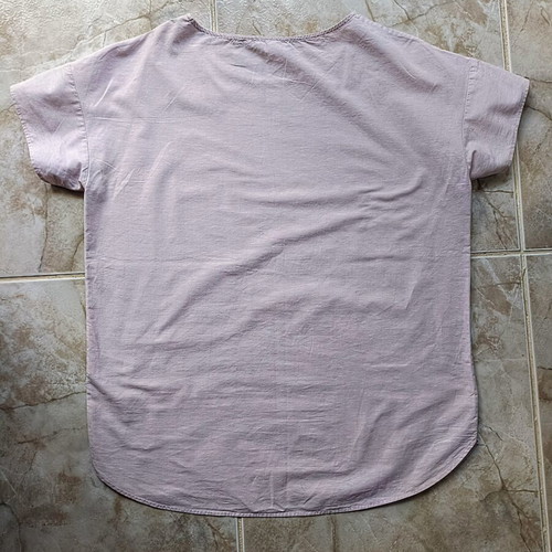 COS short-sleeve cotton T-shirt, lilac, size M