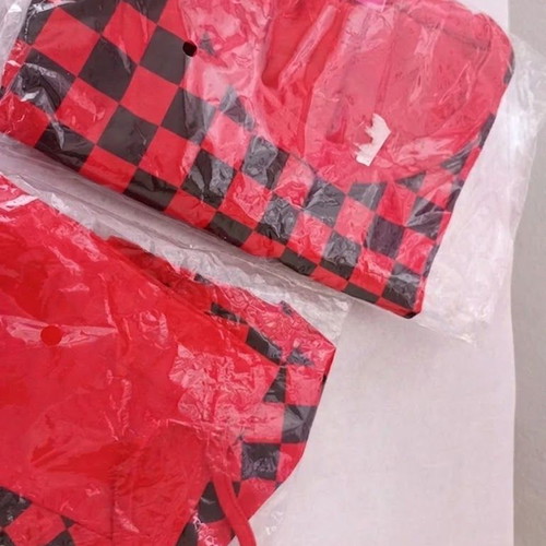 PNK Pink Blue women's set with red and black checkered T-shirt and skirt