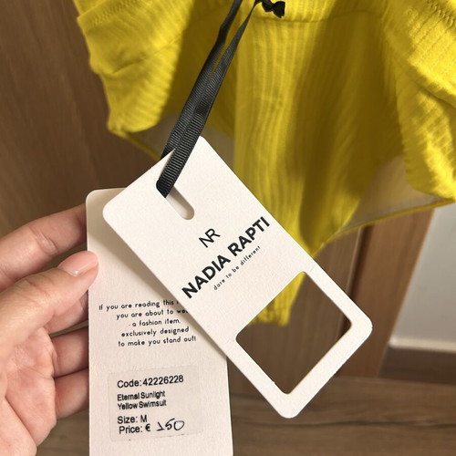 Nadia Rapti swimsuit size medium new, yellow