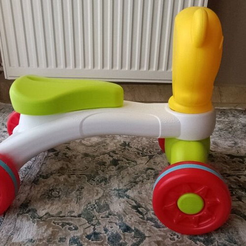 Balance bike like new with colorful cartoon design