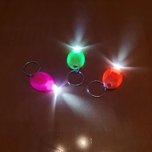 Keychain flashlights new in 3 colors pink, green, orange