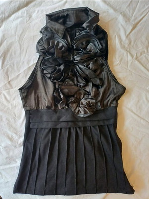 Vintage sleeveless blouse used, black, size M