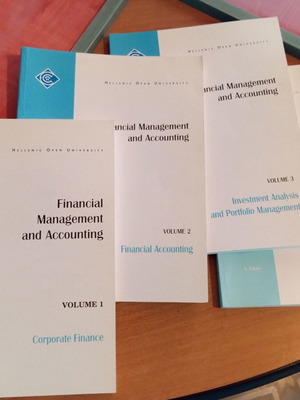 MBA Financial Management and Accounting used, 4 volumes Hellenic Open University