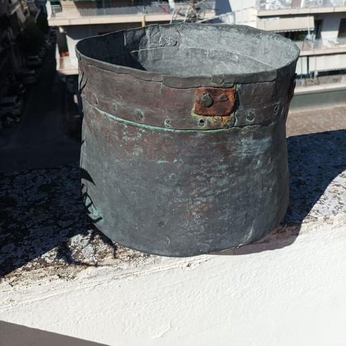 Vintage copper container used