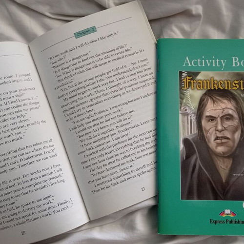 English learning books new with Frankenstein theme, Express Publishing