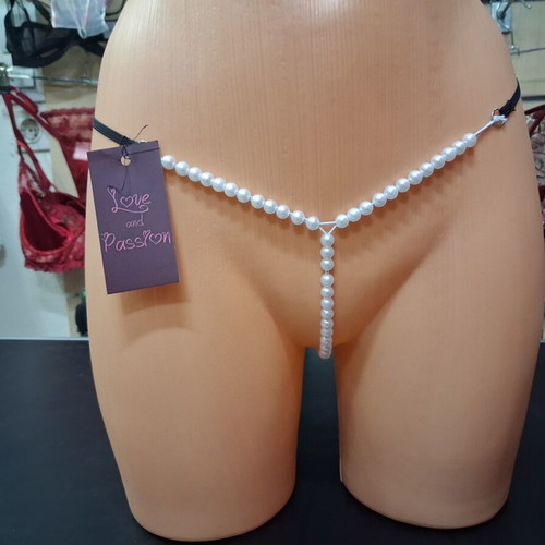 Women's lingerie with pearls new, black