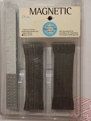 Magnetic professional nail file with 50 replacement pads new