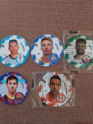 Cheetos La Liga 2013-14 Football Collectible Caps Set of 5 with Messi
