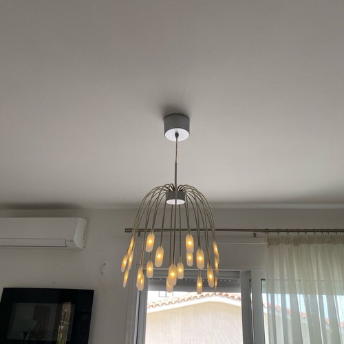 Glass ceiling lights used, pack of 3 for living room and bedroom