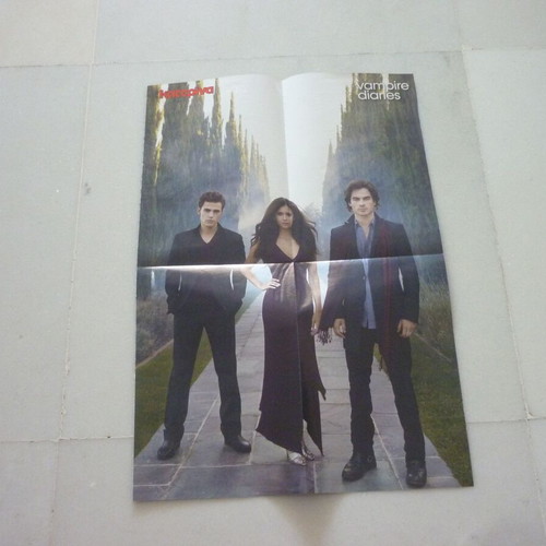 1D One Direction Vampire Diaries double collectible poster used