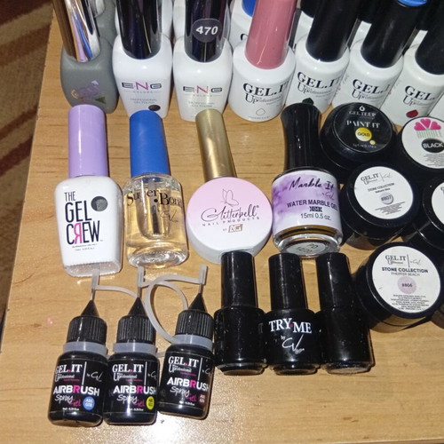 Gel Nail Polish Lot of 91 Items with Unique Colors and Effects
