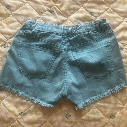 Girls' shorts like new, green and turquoise, size 34cm waist