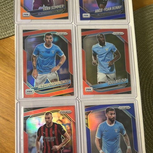 Panini Prizm football sticker bundle, 6 numbered Serie A cards