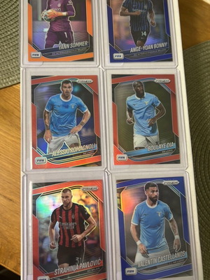 Panini Prizm football sticker bundle, 6 numbered Serie A cards