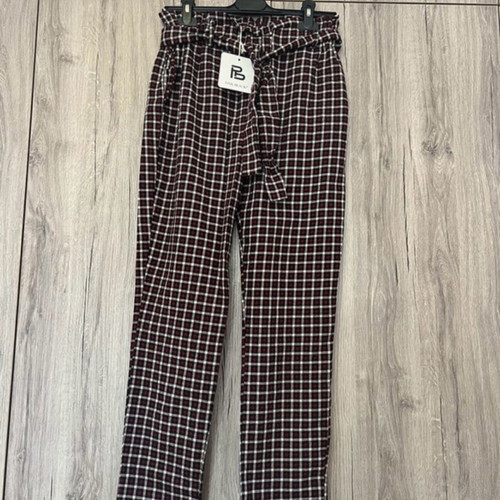 Checked pants new, unworn, one size, black