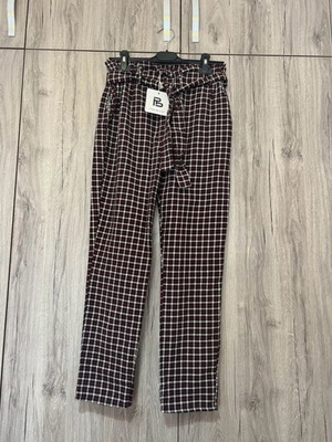 Checked pants new, unworn, one size, black