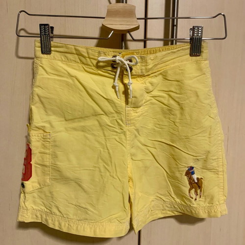 Ralph Lauren boys' swim shorts used, yellow, size 110 cm, age 4-5