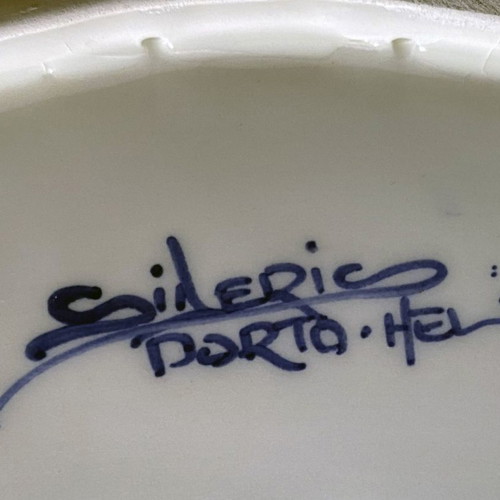 Handmade decorative Sidéris platter like new, Porto Heli