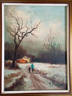 Oil painting Christos Brikman on canvas like new