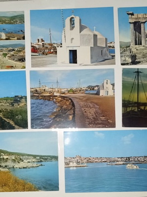 Καρτ ποσταλ Αίγινα 8 διαφορετικές παλιές έγχρωμες σαν καινούργιες